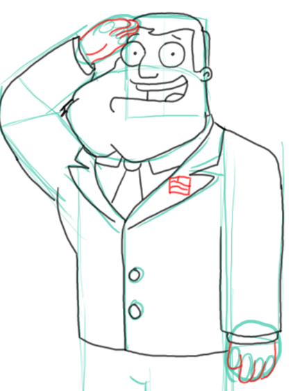 425x563 How To Draw Stan From American Dad In Easy Steps Drawing Tutorial