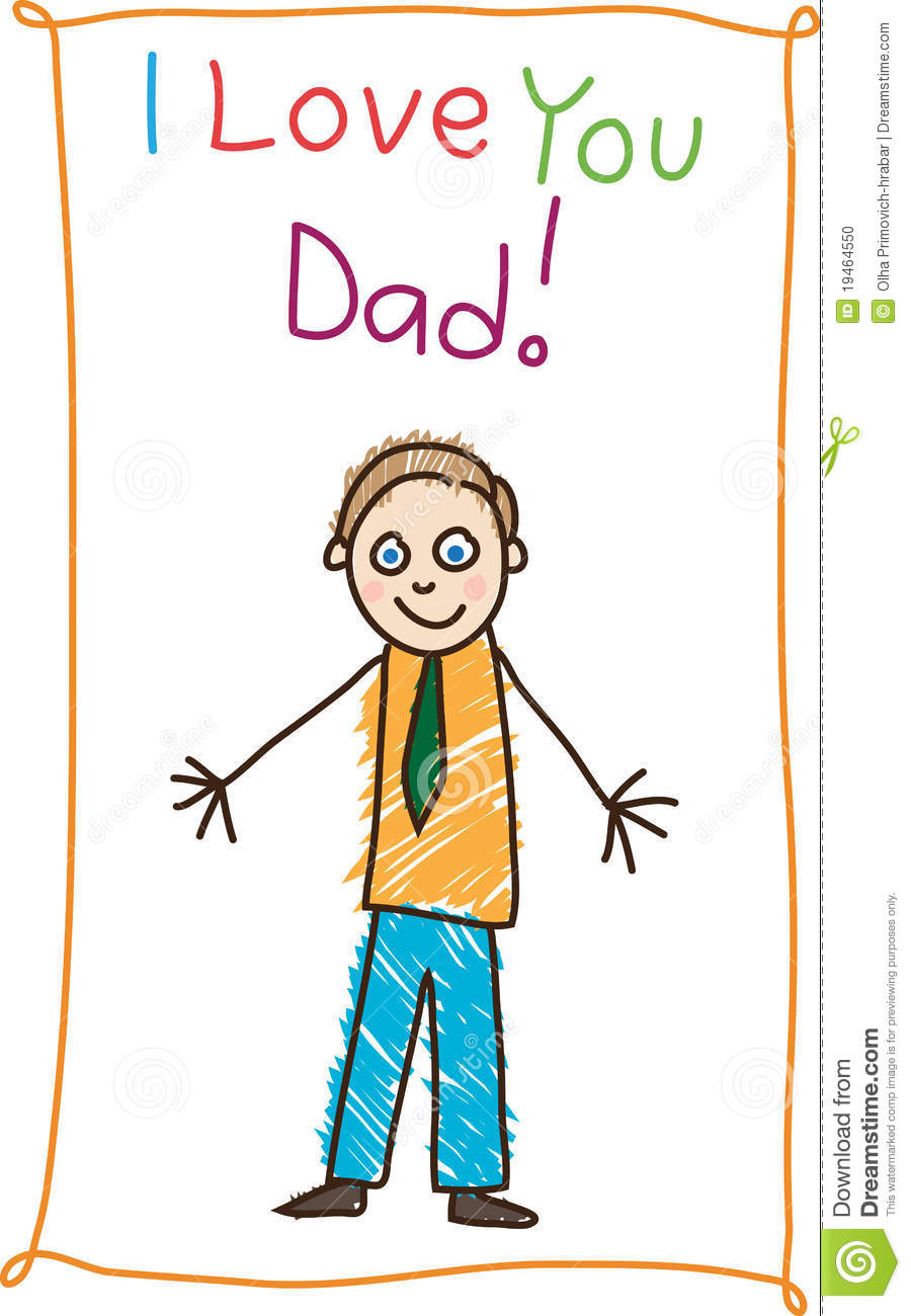 900x1300 Childs Drawing Daddy