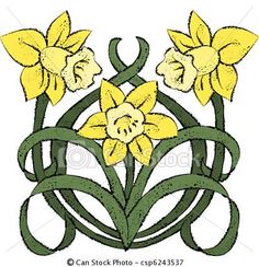 236x244 How To Draw A Daffodil .thinking Of Using This As A Template