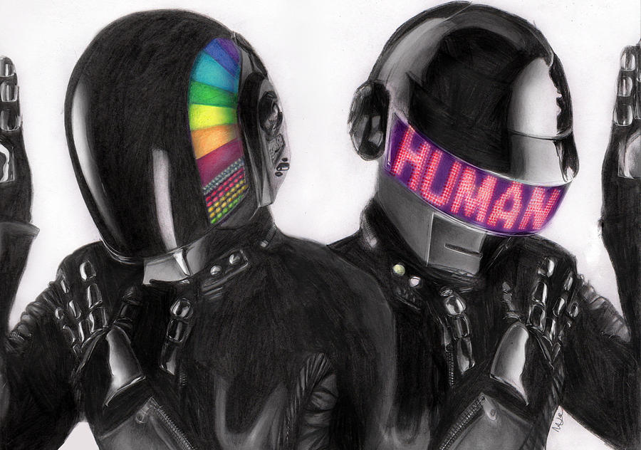 900x632 Daft Punk Drawing By Nat Morley