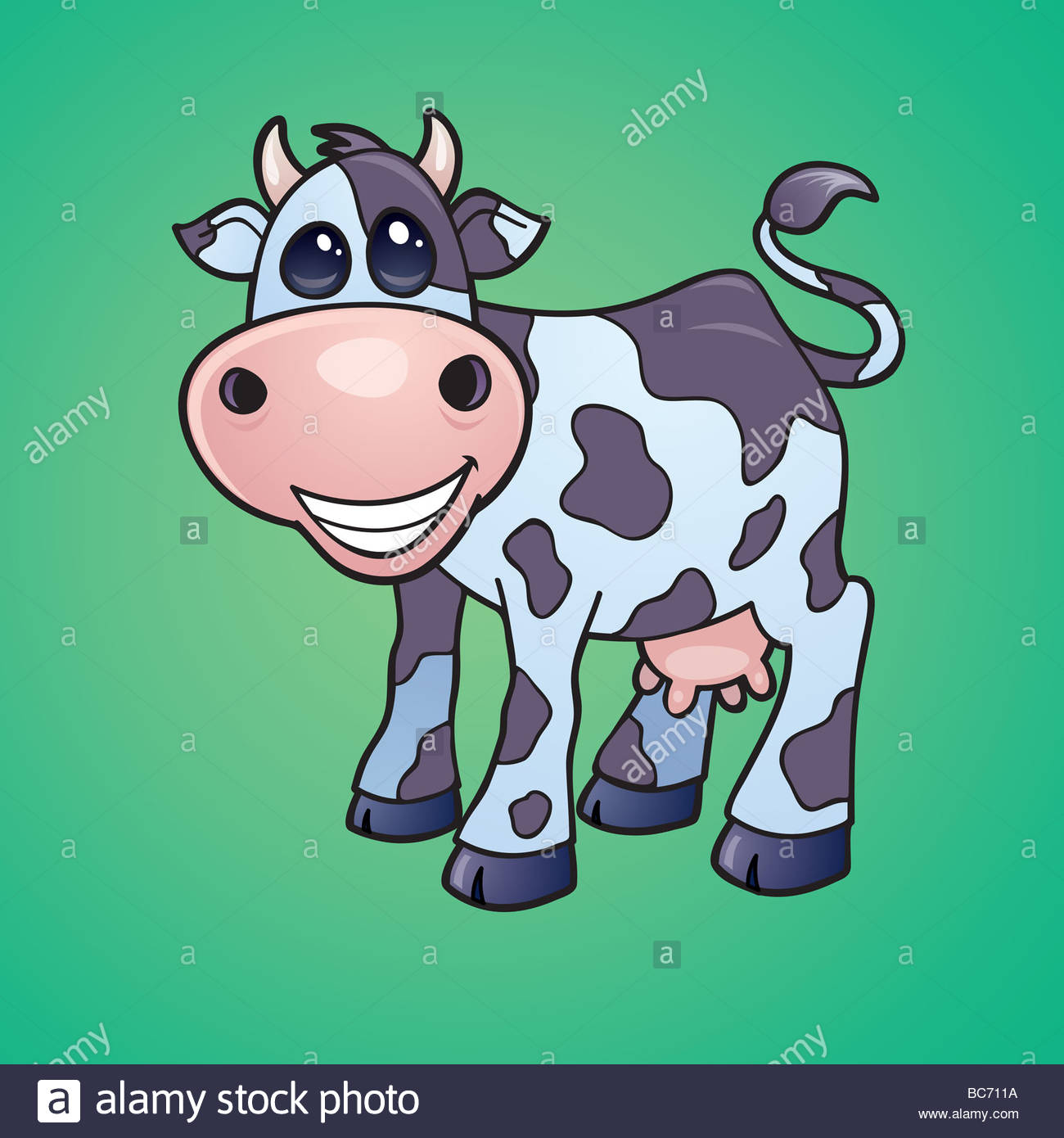 1300x1390 Drawing Of A Happy Little Dairy Cow Drawn In A Humorous Cartoon