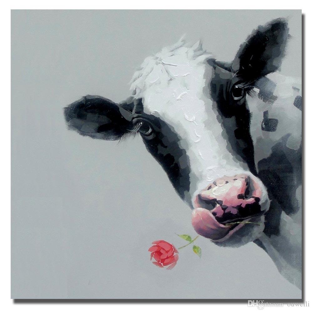 1000x1000 Hand Drawing Abstract Cow And Rose Pictures Decorative Design