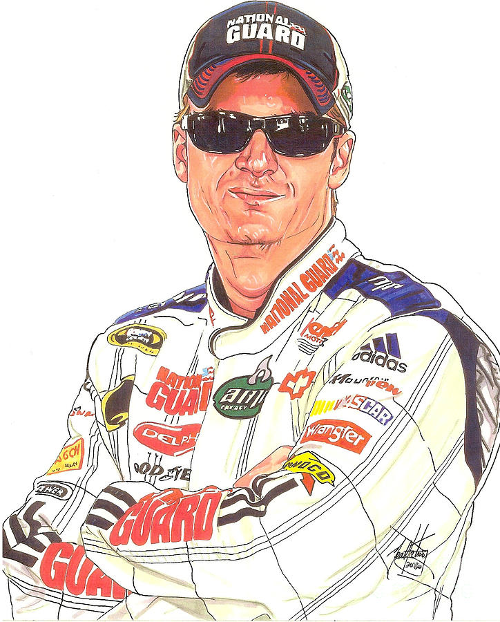 724x900 Dale Earnhardt Jr. Drawing By Neal Portnoy