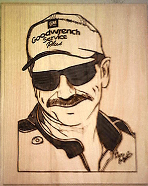 473x592 Dale Earnhardt Sr Pyrography By Timothy Wilkerson