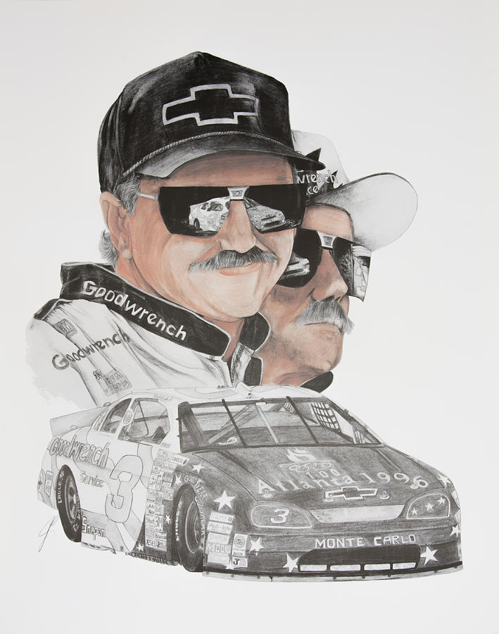 709x900 Dale Earnhardt Sr. The Intimator Drawing By Joe Lisowski