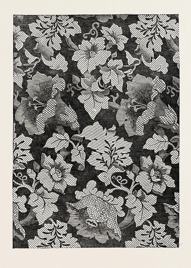 642x900 Damask Pattern, Oadley And Co Drawing By English School