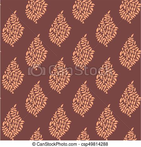 450x470 Damask Pattern With Background Vector