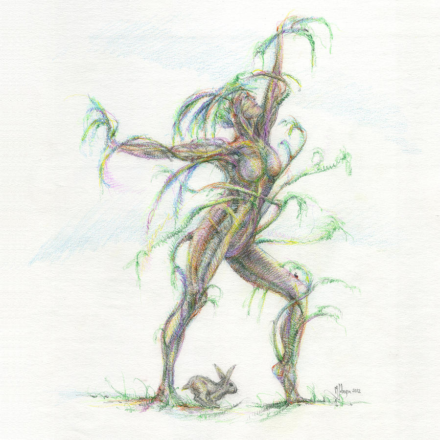899x900 The Dancer Drawing By Mark Johnson