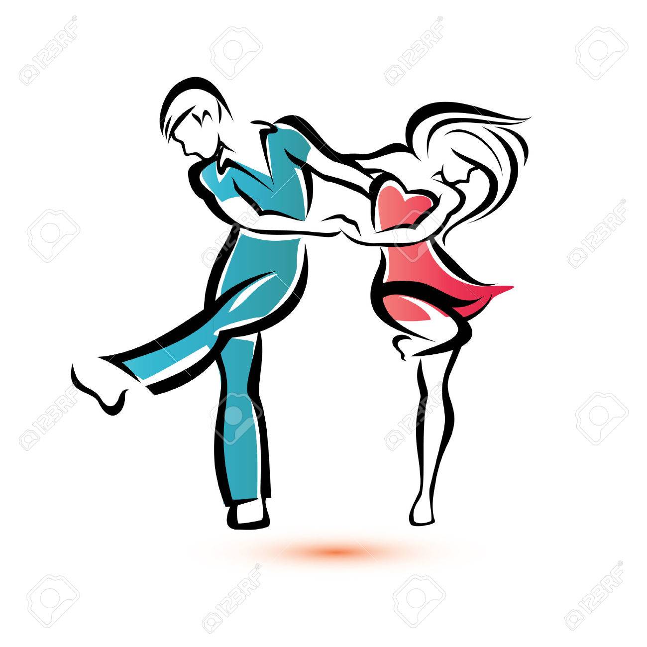 1300x1300 Gallery Dancing Couple Sketch,