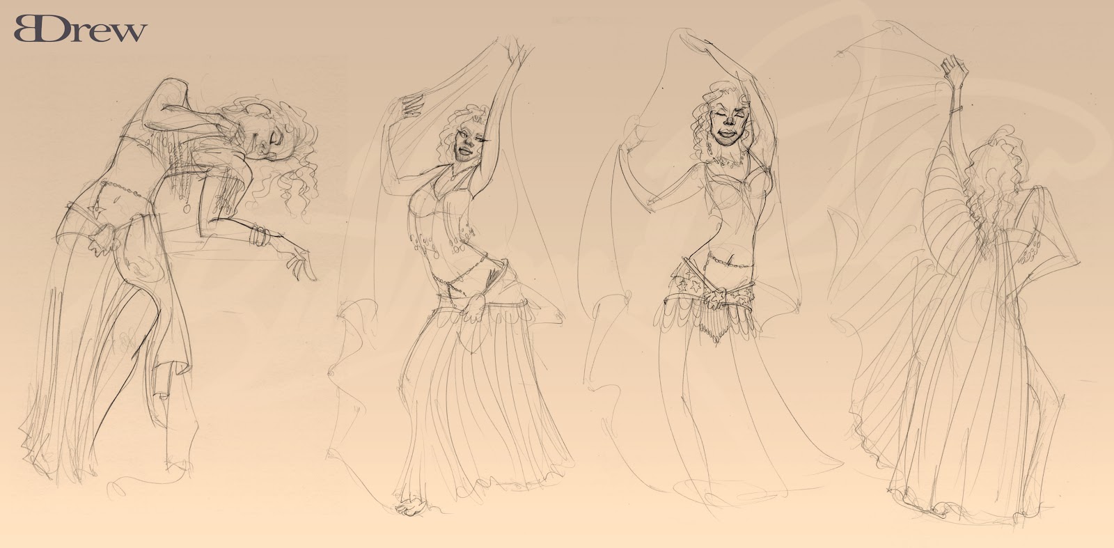 1600x787 Brittany Drew A Picture Drawing Club Belly Dancer