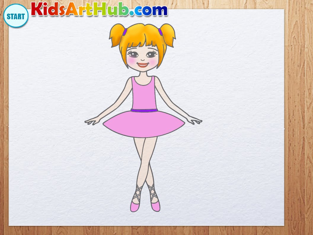 1056x793 How To Draw Ballet Dancer Girl