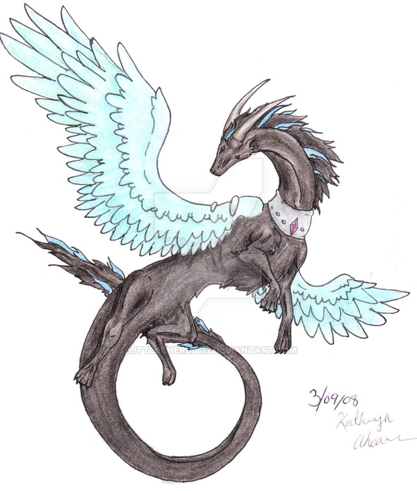 600x706 Dark Angel Wing Dragon By Littlecherub512