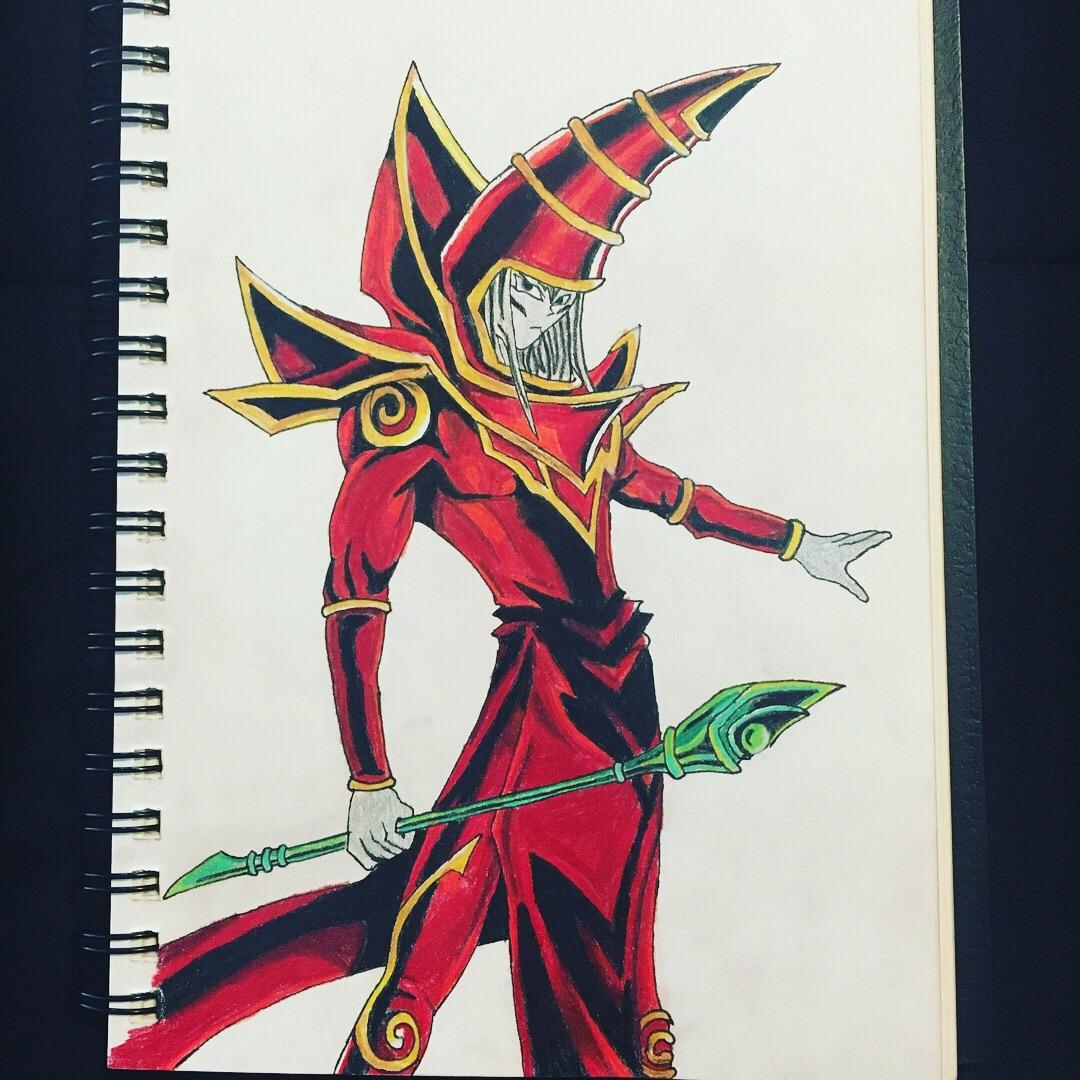 1080x1080 Drawing Of Dark Magician For Day 50 Of Draw Everyday. Yugioh