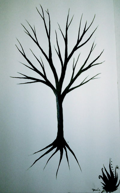 400x643 Black Tree Number Two. By Mariedark