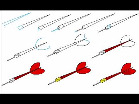 480x360 How To Draw A Plastic Dart Easy Simple Step By Step Drawing