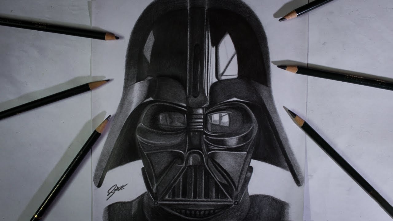 1280x720 Star Wars Darth Vader Drawing Pencil Sketch