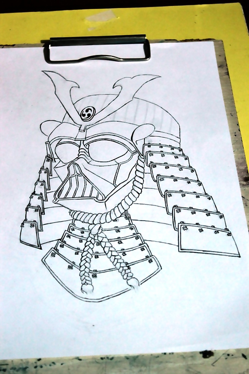 512x768 Step 1 Darth Vader Mask Vs Samurai Mask By Febyananda