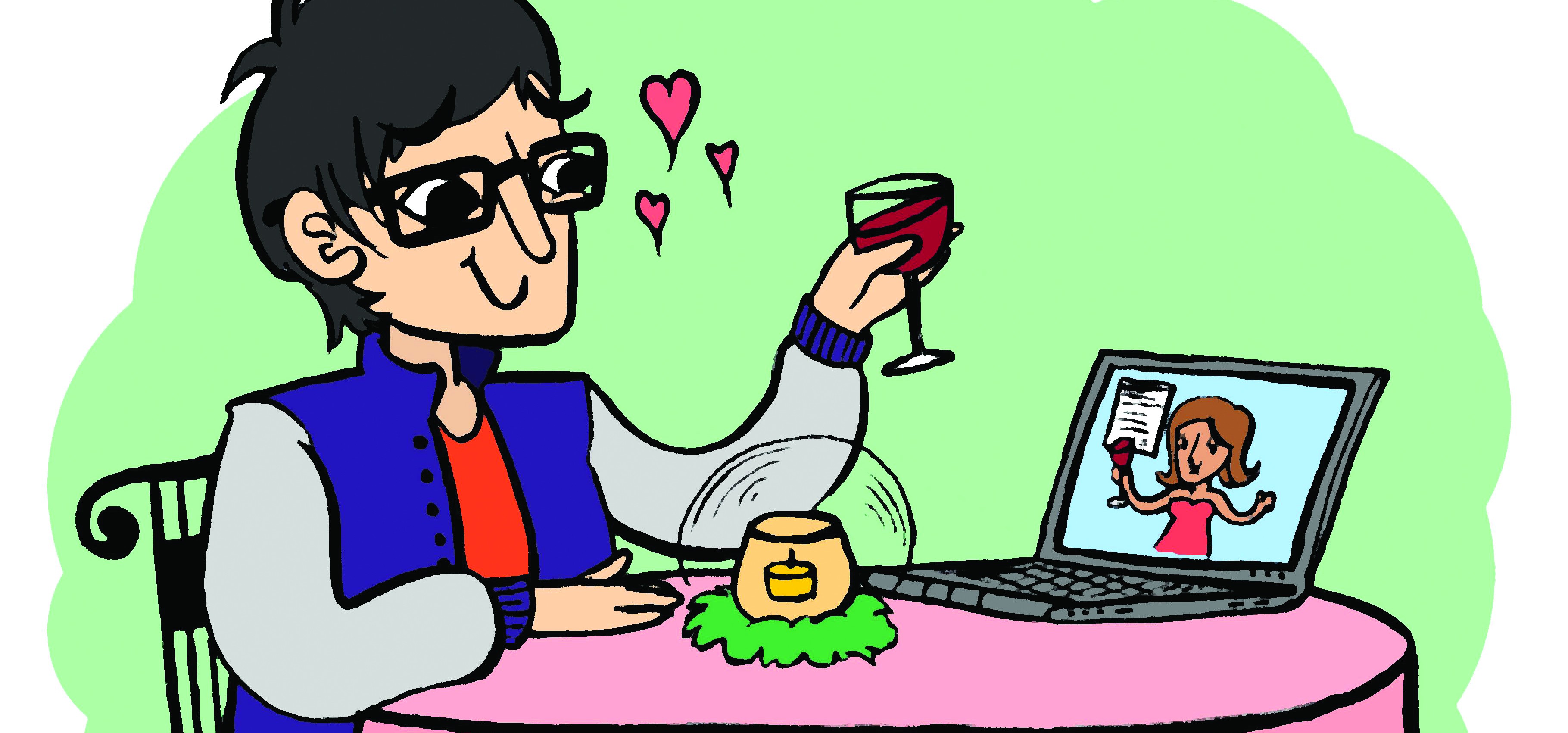 3639x1701 Online Dating Drawing (Colored)