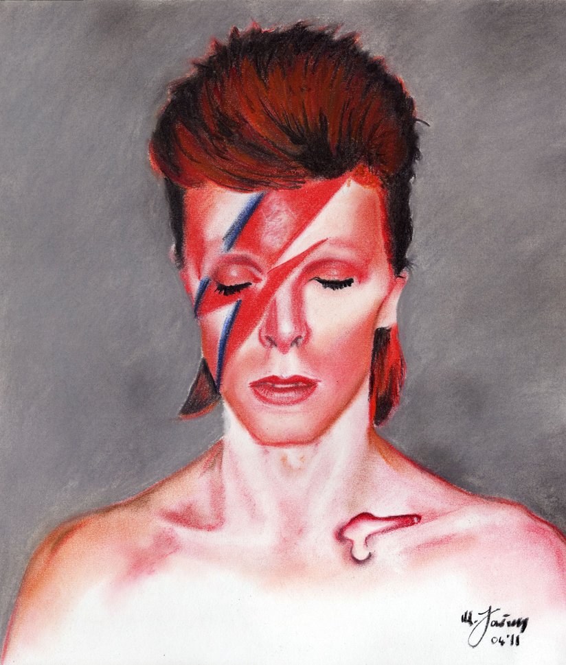 824x969 David Bowie Animated Drawing By Lloveandsqualor