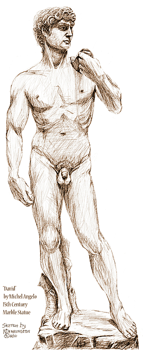 287x700 David Sketch Drawing By Khaila Derrington