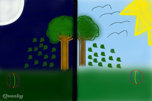 600x400 Day And Night A Objects Speedpaint Drawing By Shalantae