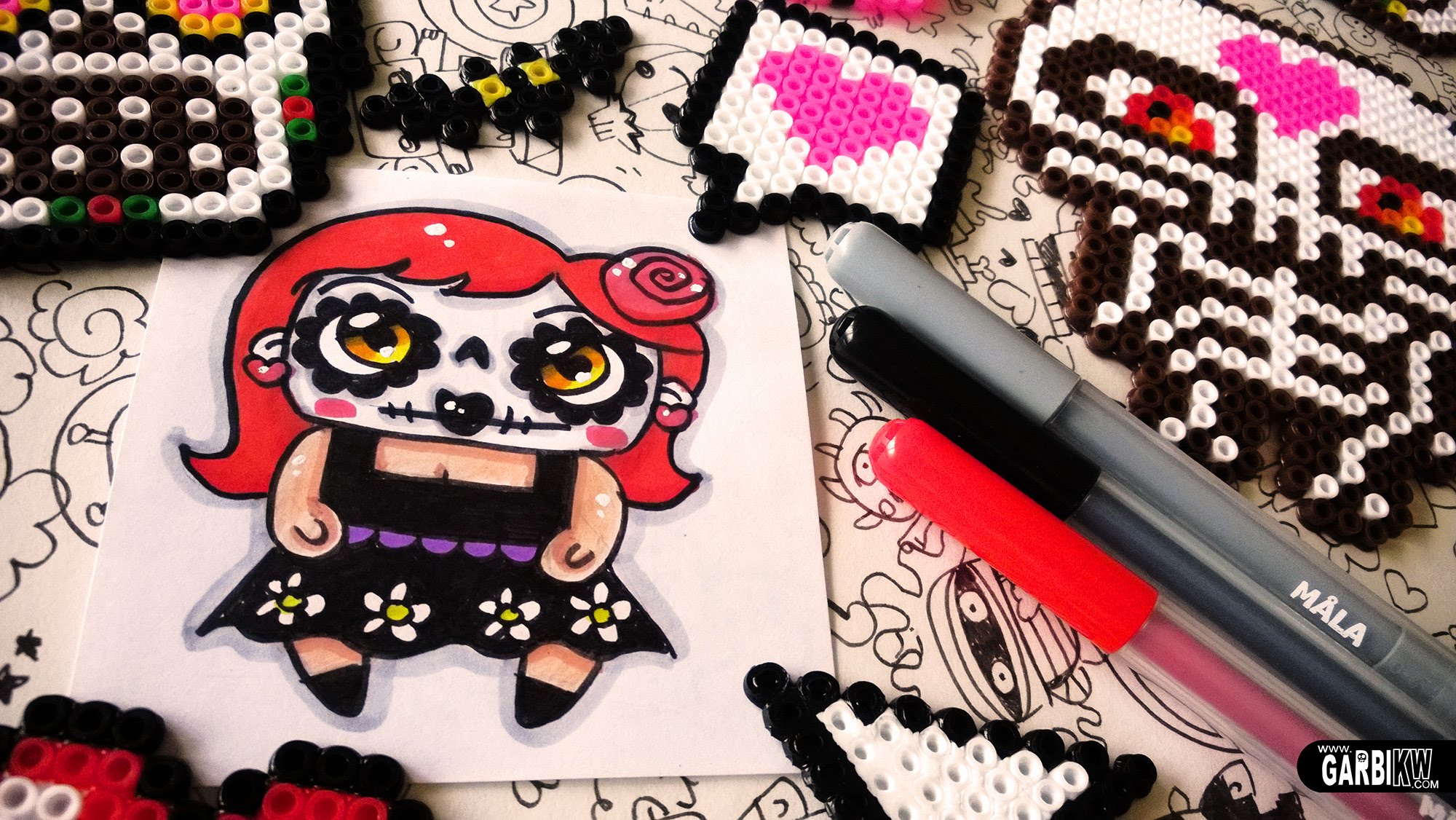 2000x1126 Day Of The Dead Drawings