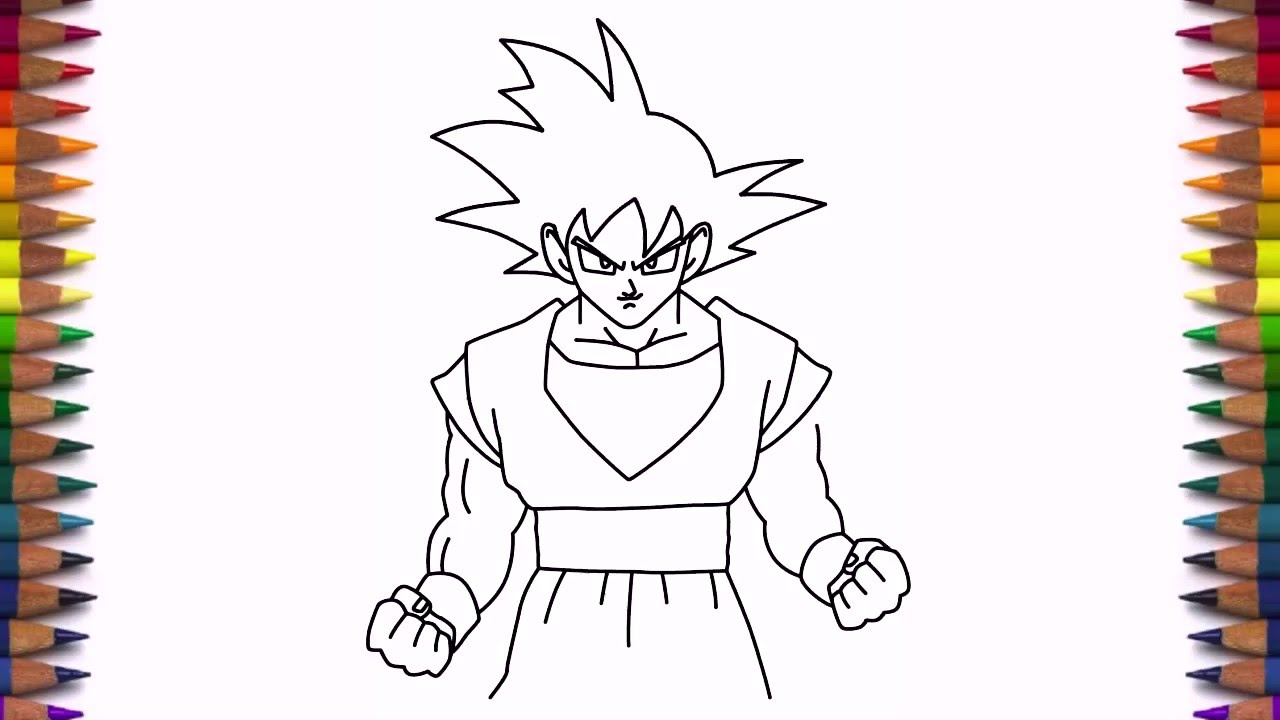 1280x720 How To Draw Goku From Dragon Ball Z Step By Step Easy
