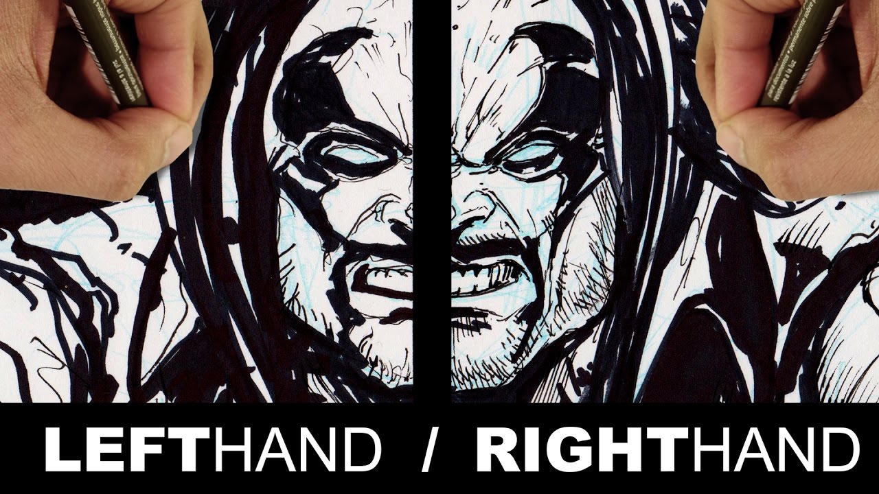 1280x720 Left Hand Right Hand Challenge!!! Drawing Dc Comics Lobo!