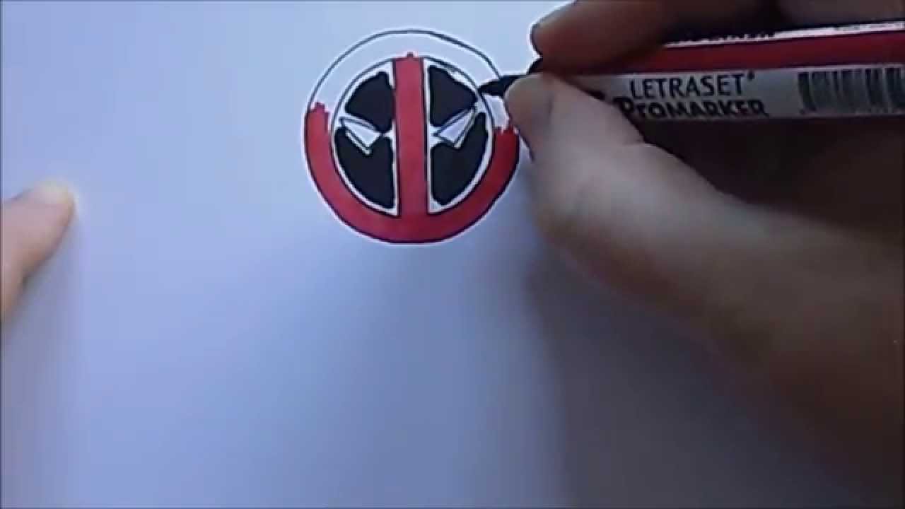 1280x720 How To Draw Deadpool Logo Emblem