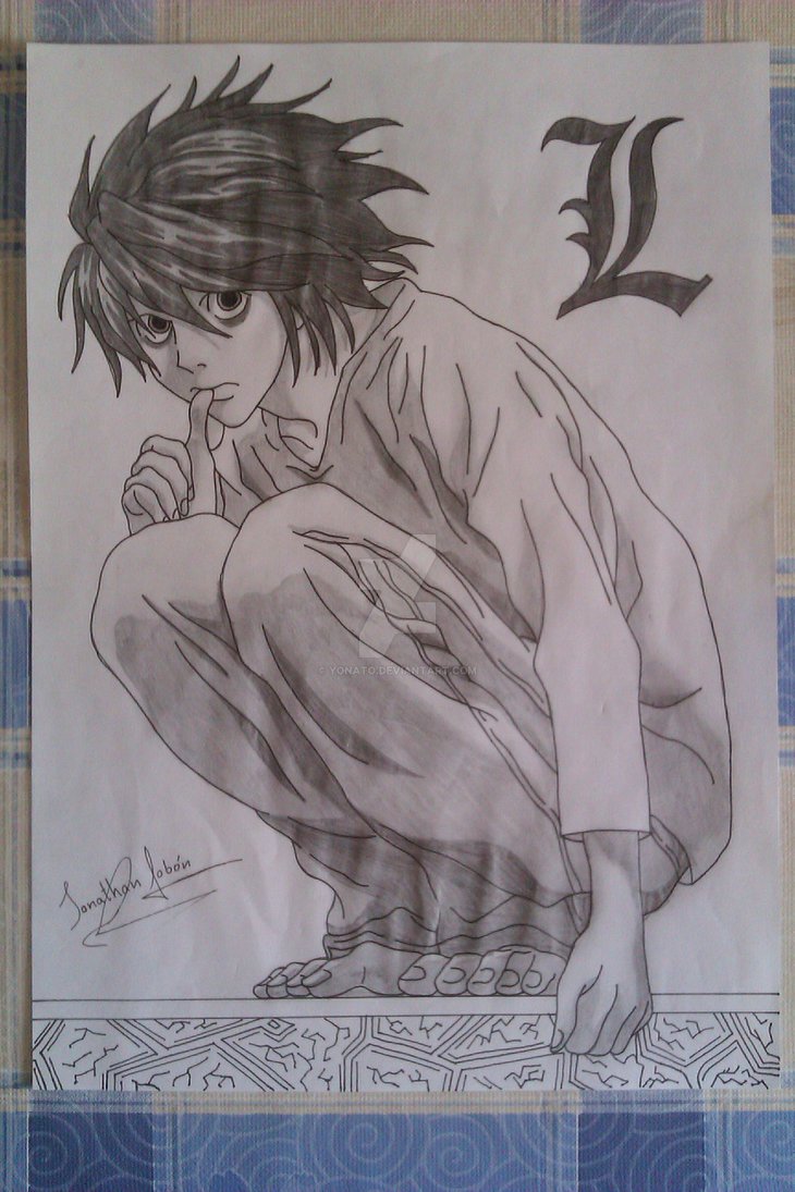 730x1095 My Drawings Death Note, L (1) By Yonato