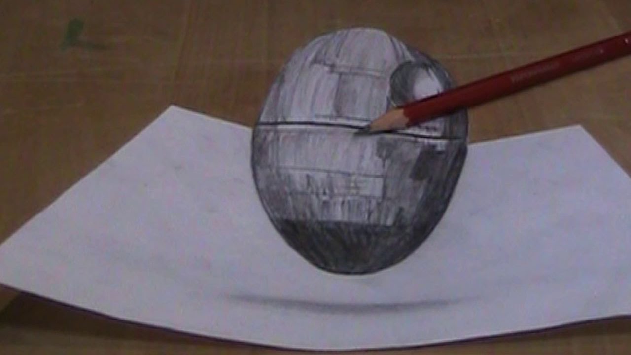 1280x720 How To Draw A 3d Desktop Death Star