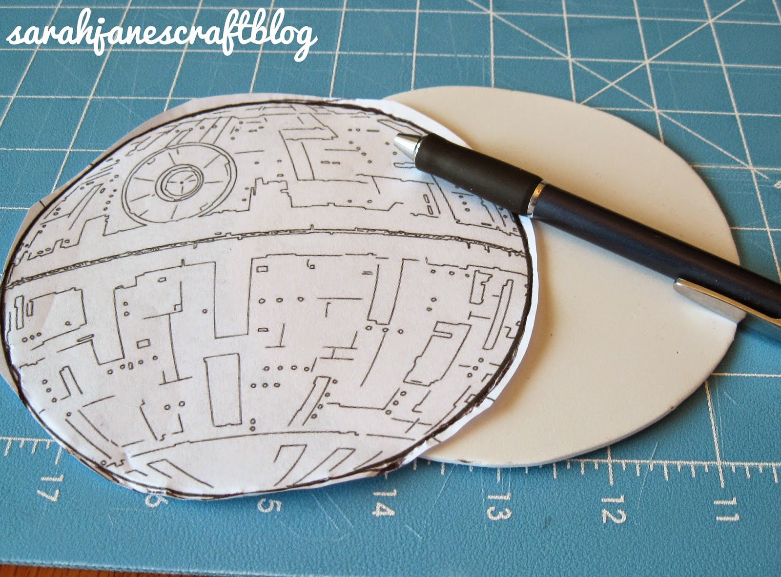 1600x1183 Sarah Jane's Craft Blog Death Star Fun Foam Impression Stamp
