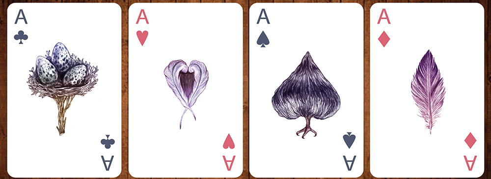 1000x366 Aves Playing Cards Inspired By Karina Eibatova's Bird