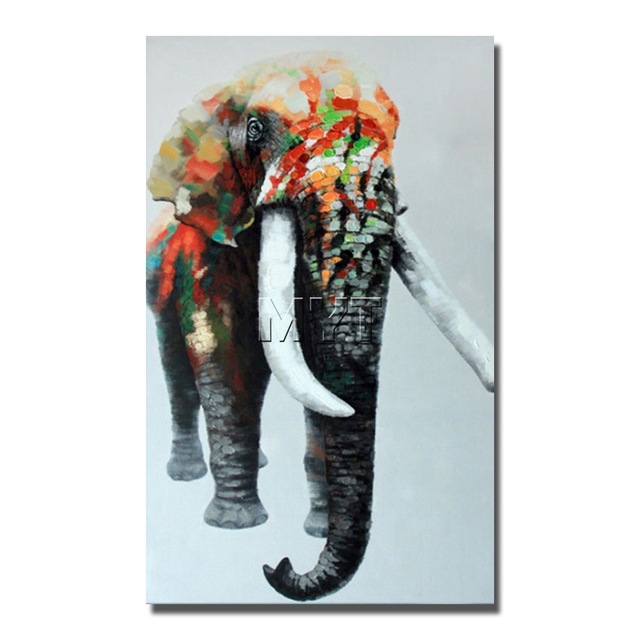 640x640 Indian Elephant Wild Animal Wall Art Paintings Dropship