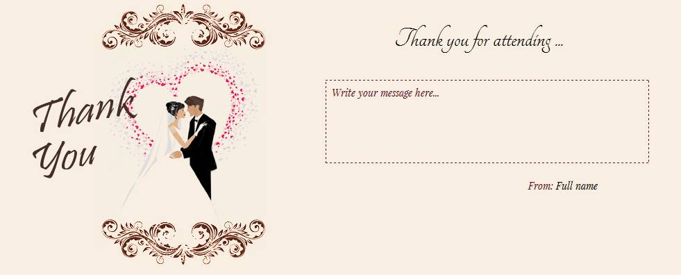 981x396 Wedding Card Design Cream Rectangle Paper Black Typography