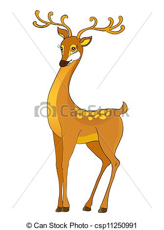 335x470 Deer Cartoon, With Isolation On A White Background Eps Vectors