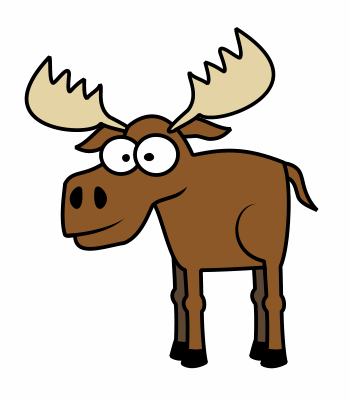 350x400 Drawing A Cartoon Moose
