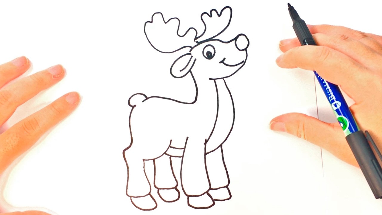1280x720 How To Draw A Deer For Kids, Deer Drawing Lesson Step By Step, My
