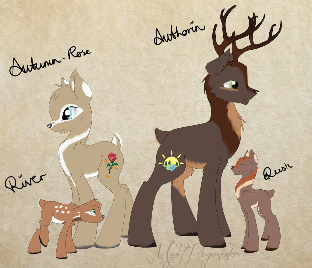 1024x879 Mlp Deer Family By Mylilpegasister