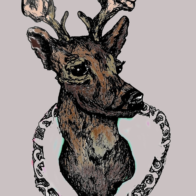 800x800 Tumblr Deer Head Spiral Notebooks By Penandfelt Redbubble