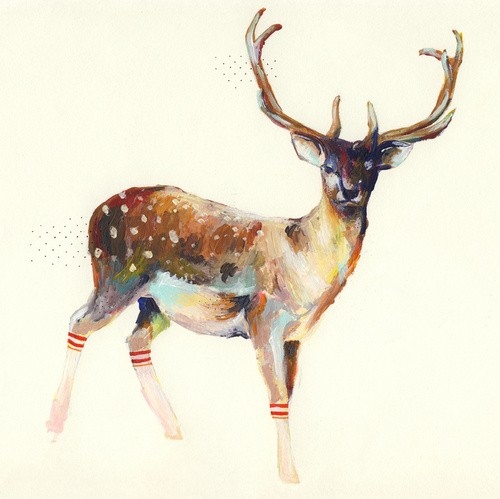 500x499 Animal, Antlers, Art, Charmaine Olivia, Deer