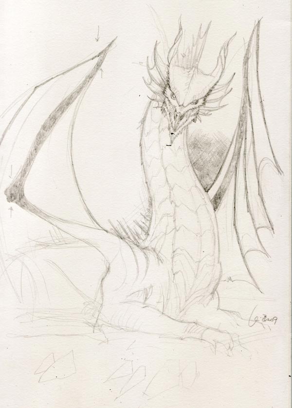 600x836 Pencil Drawings Dragons
