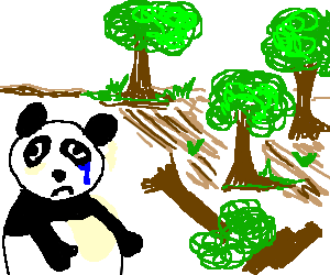 300x250 Panda Is Sad About Deforestation