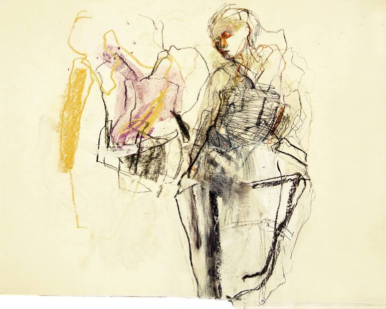 770x617 Saatchi Art Hommage Degas Xxix Drawing By Ute Rathmann