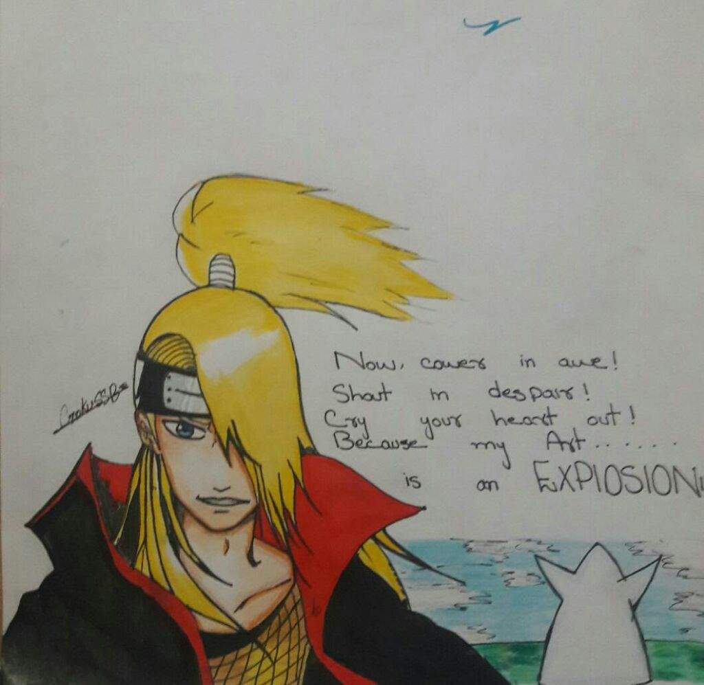 1024x997 Deidara Drawing (True Art Is An Explosion) Naruto Amino