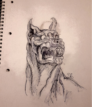 320x372 Demondog Drawings On Paigeeworld. Pictures Of Demondog