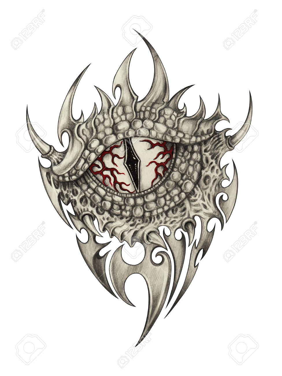 976x1300 Demon Dragon Tattoo