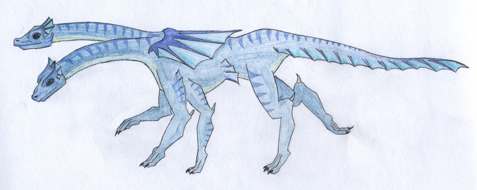 1600x640 Two Headed Water Dragon By Blood Fire Demon
