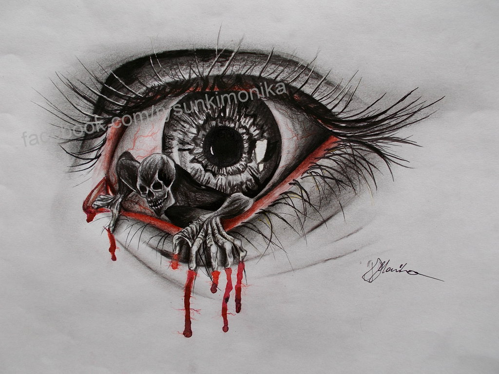 1024x768 Demon Eye By Mydrawings11
