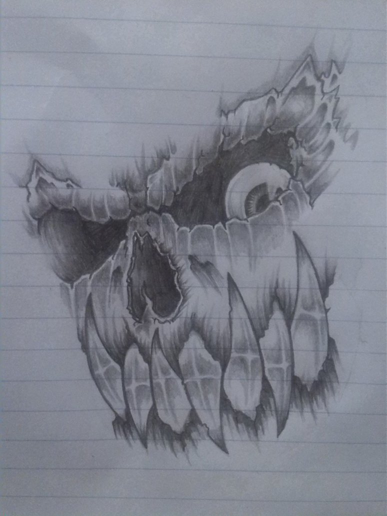 774x1032 Demon Face Sketch By Malace86